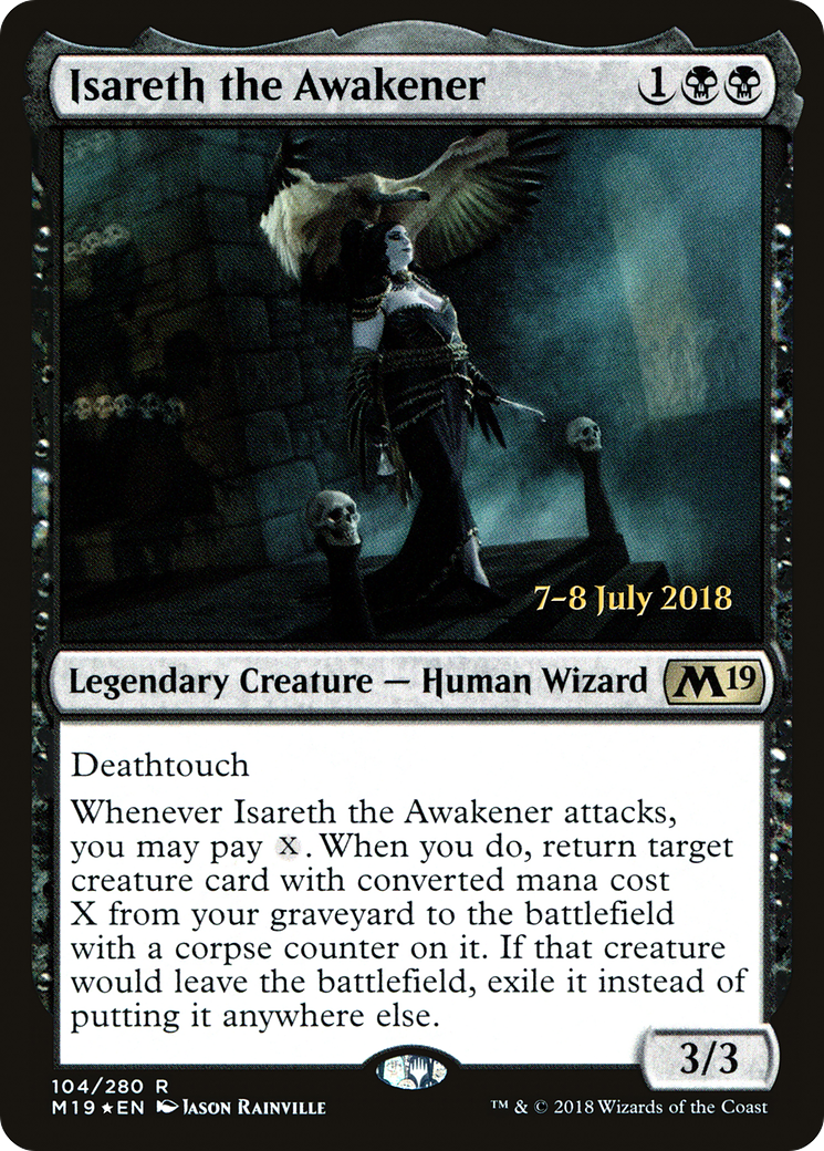 Isareth the Awakener (PRE-104) [Core Set 2019 Promos] Foil MTG Single Wizards of the Coast