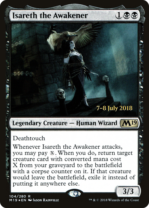 Isareth the Awakener (PRE-104) [Core Set 2019 Promos] Foil MTG Single Wizards of the Coast