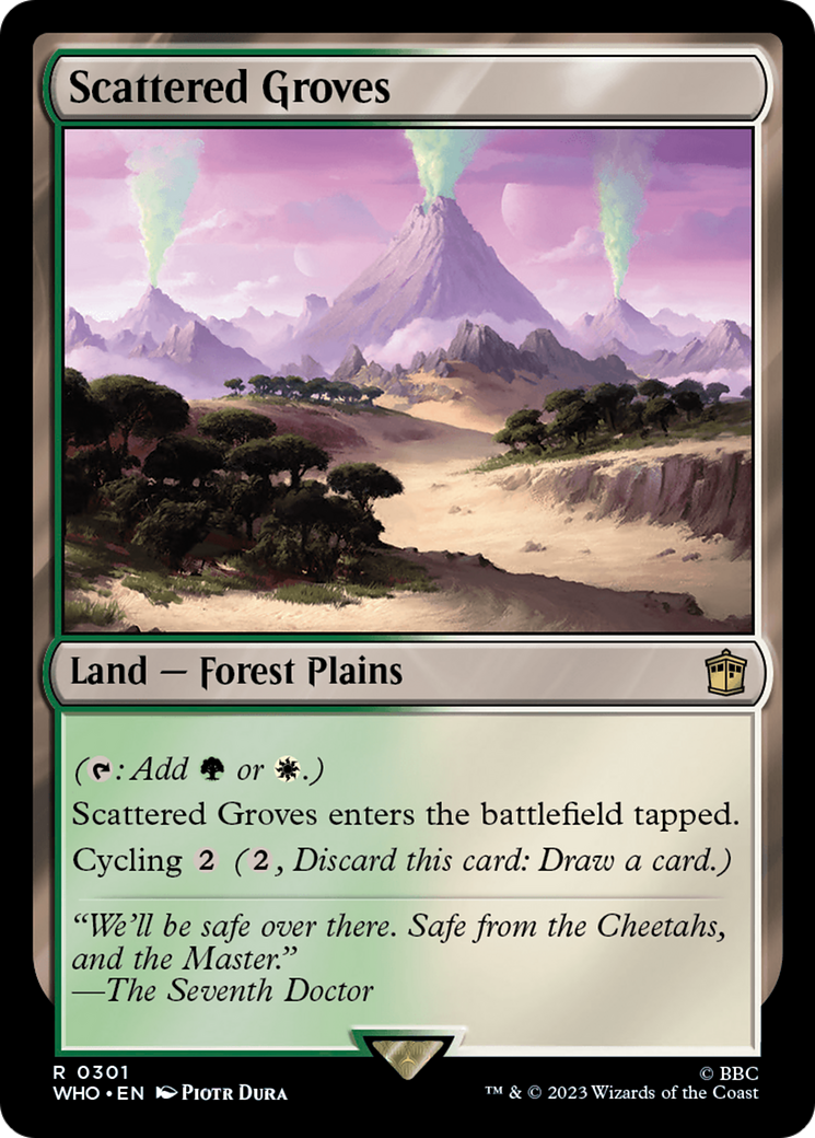 Scattered Groves (WHO-301) [Doctor Who] Foil MTG Single Wizards of the Coast