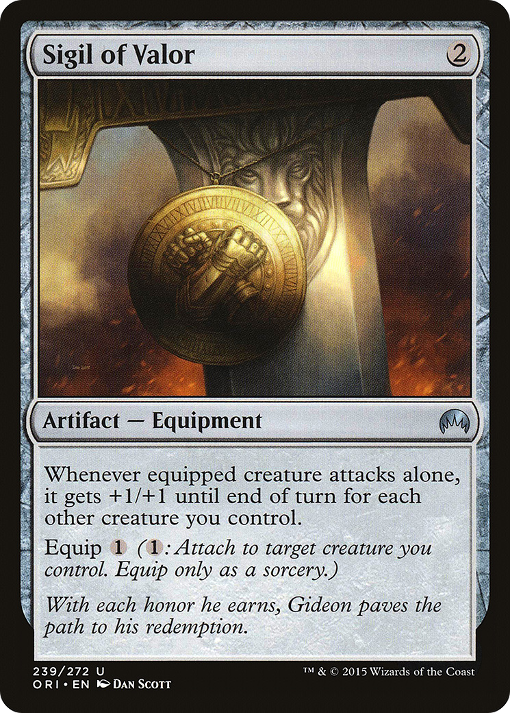 Sigil of Valor (ORI-239) [Magic Origins] MTG Single Wizards of the Coast