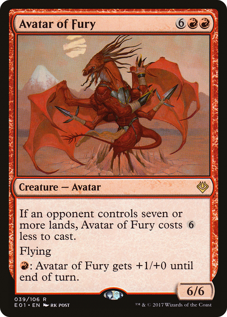 Avatar of Fury (AC2-039) [Misc] Archenemy: Nicol Bolas MTG Single Wizards of the Coast