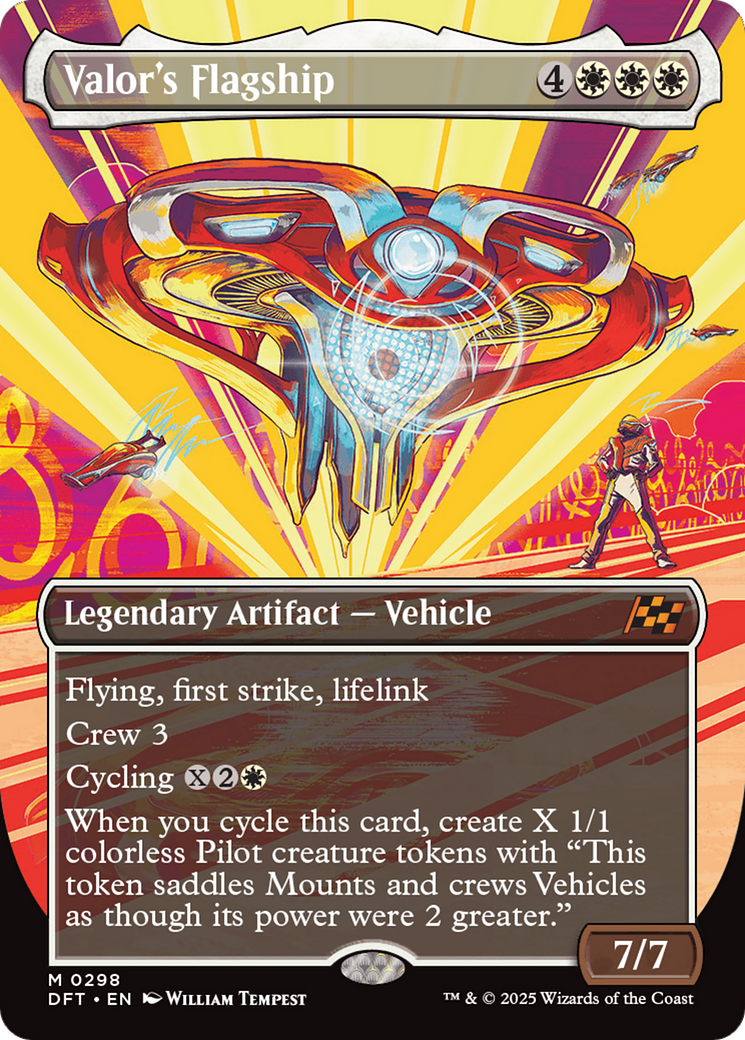 Valor's Flagship (DFT-298) [Aetherdrift] (Borderless) MTG Single Wizards of the Coast