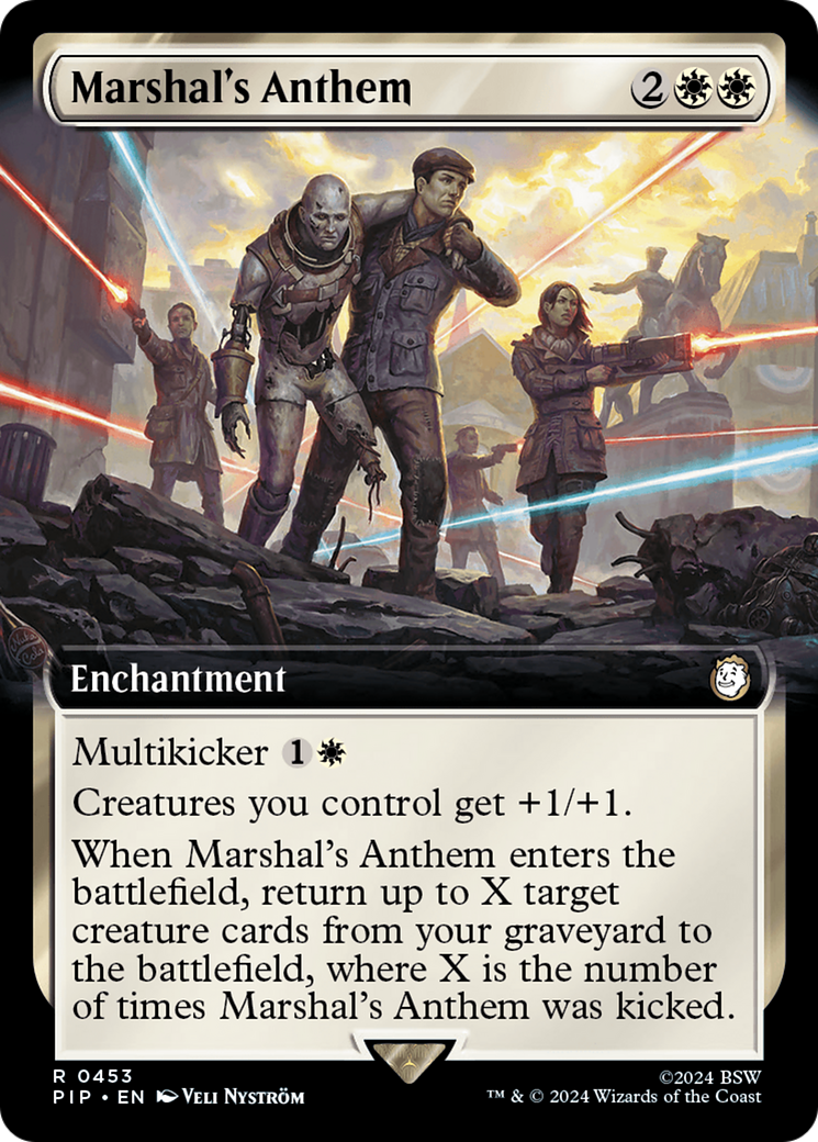 Marshal's Anthem (PIP-453) [Fallout] (Extended Art) Foil MTG Single Wizards of the Coast