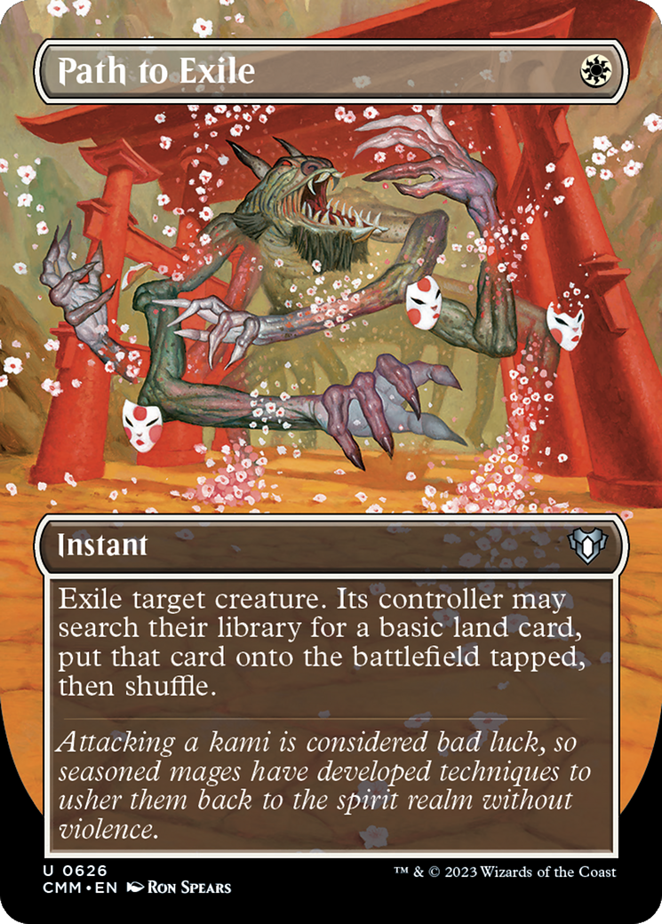 Path to Exile (CMM-626) [Commander Masters] (Borderless) MTG Single Wizards of the Coast