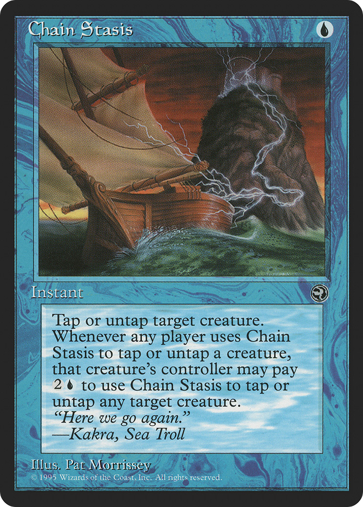 Chain Stasis (HML-) [Homelands] MTG Single Wizards of the Coast