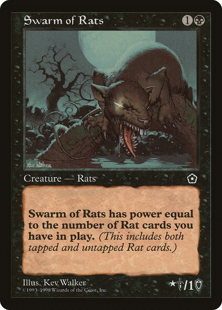 Swarm of Rats (P02-089) [Misc] Portal Second Age MTG Single Wizards of the Coast