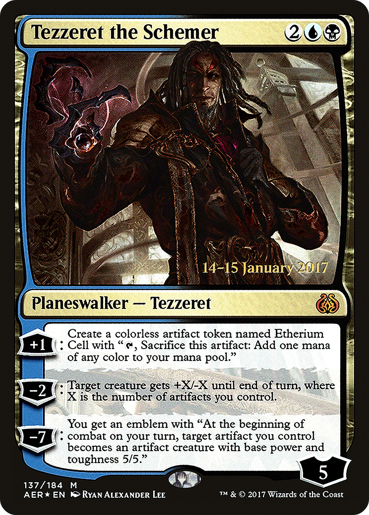 Tezzeret the Schemer (PRE-137) [Aether Revolt Promos] Foil MTG Single Wizards of the Coast