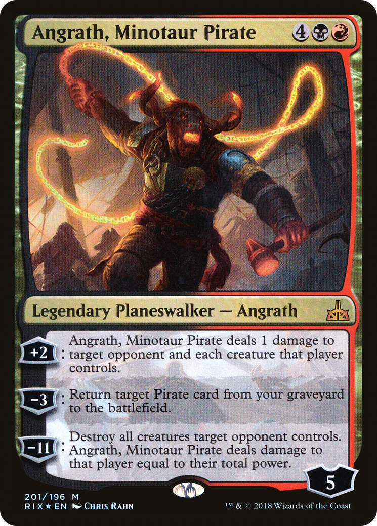 Angrath, Minotaur Pirate (RIX-201) [Rivals of Ixalan] Foil MTG Single Wizards of the Coast