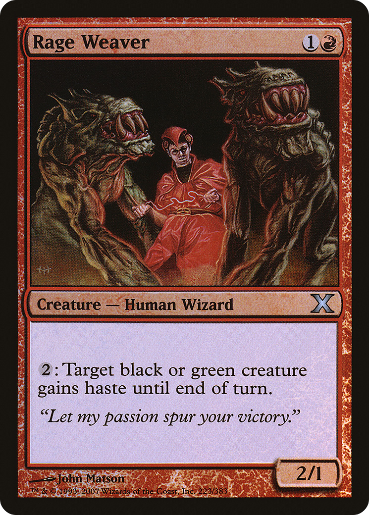 Rage Weaver (10E-223★) [Tenth Edition] Foil MTG Single Wizards of the Coast