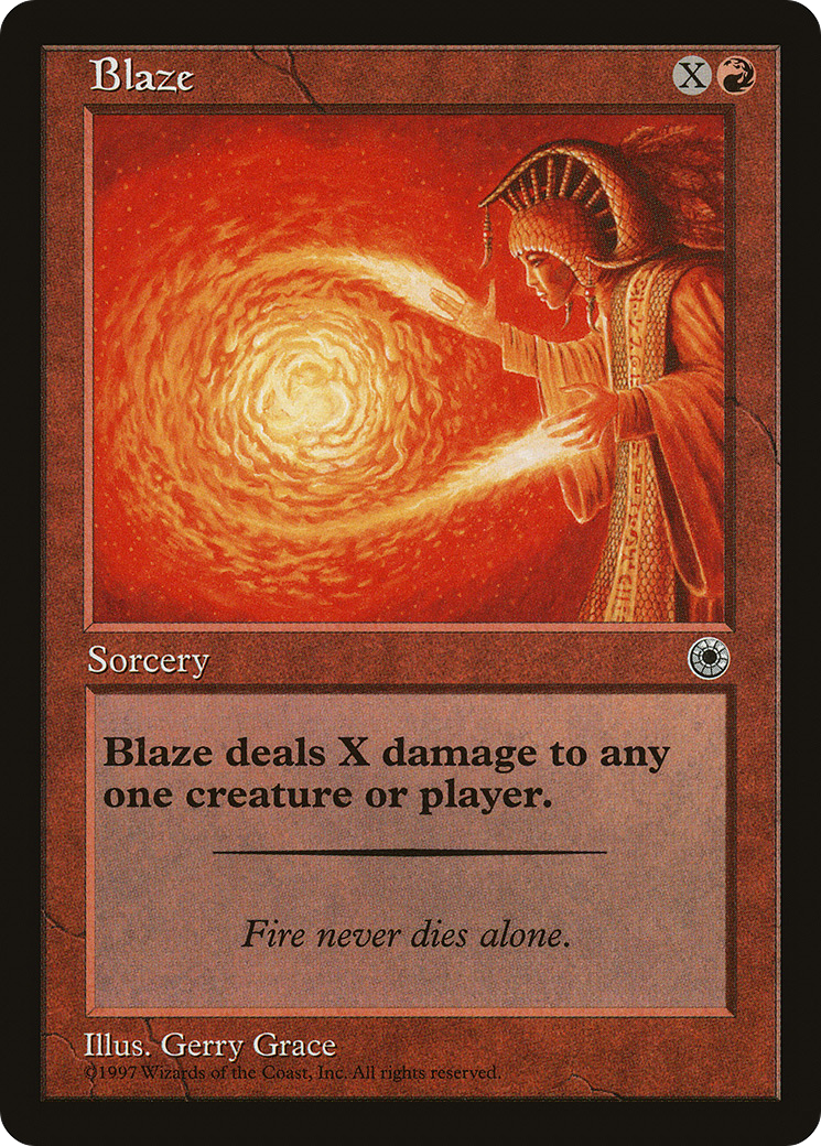 Blaze (Flavor Text) (POR-) [Misc] Portal MTG Single Wizards of the Coast