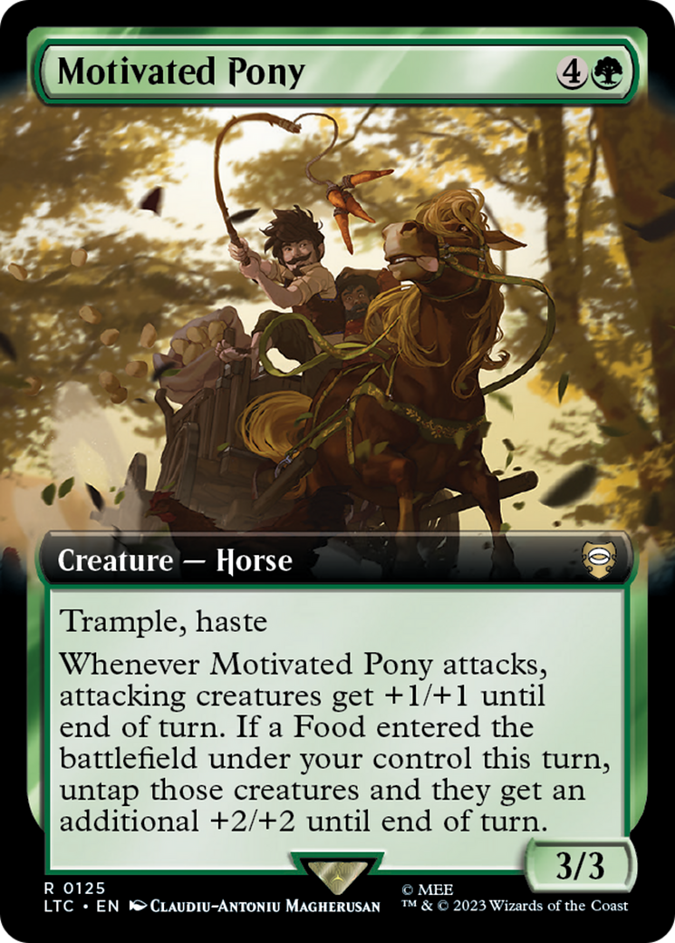 Motivated Pony (LTC-125) [Tales of Middle-earth Commander] (Extended Art) Foil MTG Single Wizards of the Coast