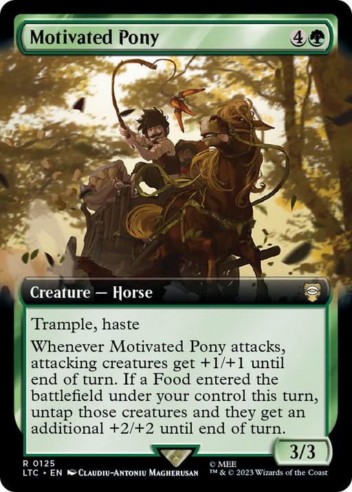 Motivated Pony (LTC-125) [Tales of Middle-earth Commander] (Extended Art) MTG Single Wizards of the Coast