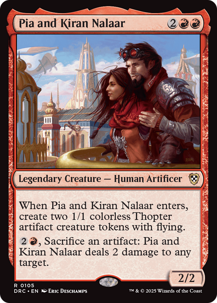 Pia and Kiran Nalaar (DRC-105) [Commander: Aetherdrift] MTG Single Wizards of the Coast