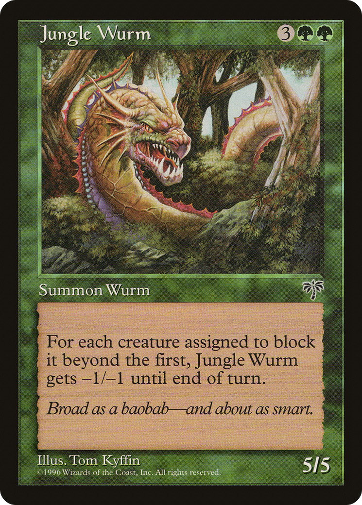 Jungle Wurm (MIR-) [Mirage] MTG Single Wizards of the Coast