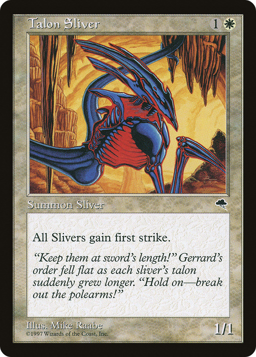 Talon Sliver (TMP-050) [Tempest] MTG Single Wizards of the Coast
