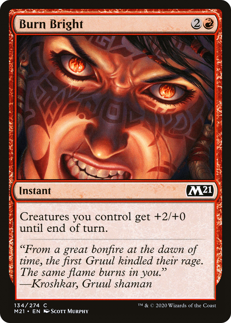 Burn Bright (M21-134) [Core Set 2021] Foil MTG Single Wizards of the Coast