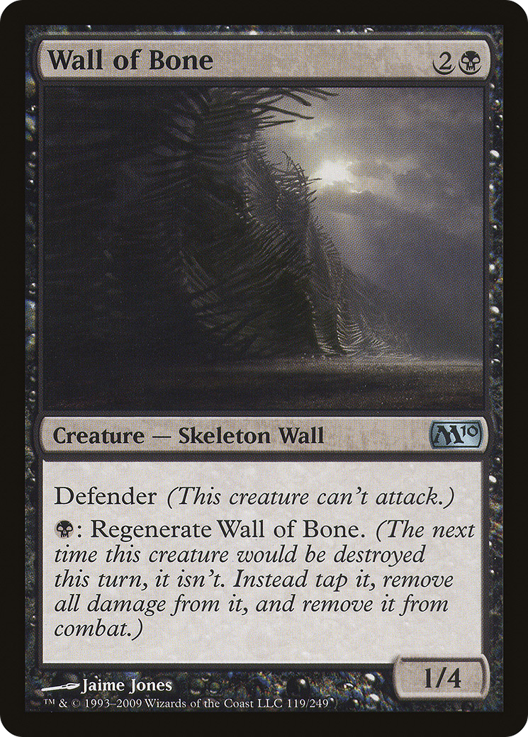 Wall of Bone [Magic 2010] MTG Single Magic: The Gathering