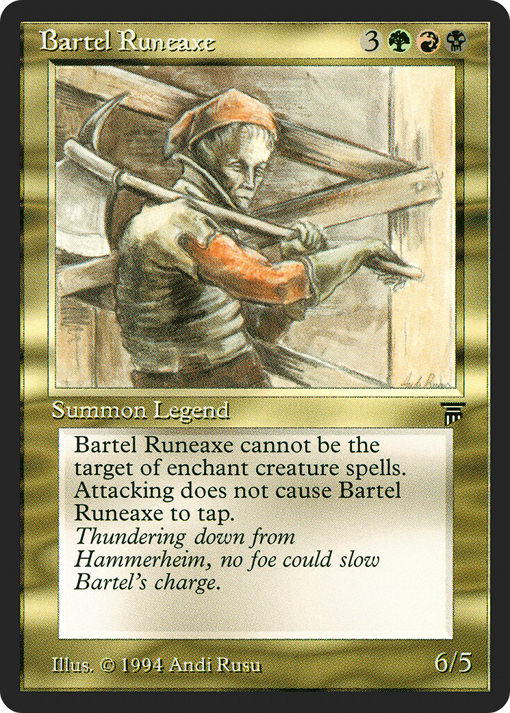 Bartel Runeaxe (LEG-) [Oldschool] Legends MTG Single Wizards of the Coast