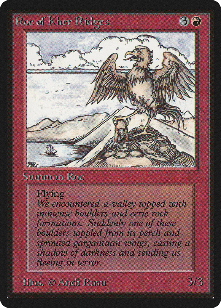 Roc of Kher Ridges (LEB-) [Oldschool] Limited Edition Beta MTG Single Wizards of the Coast