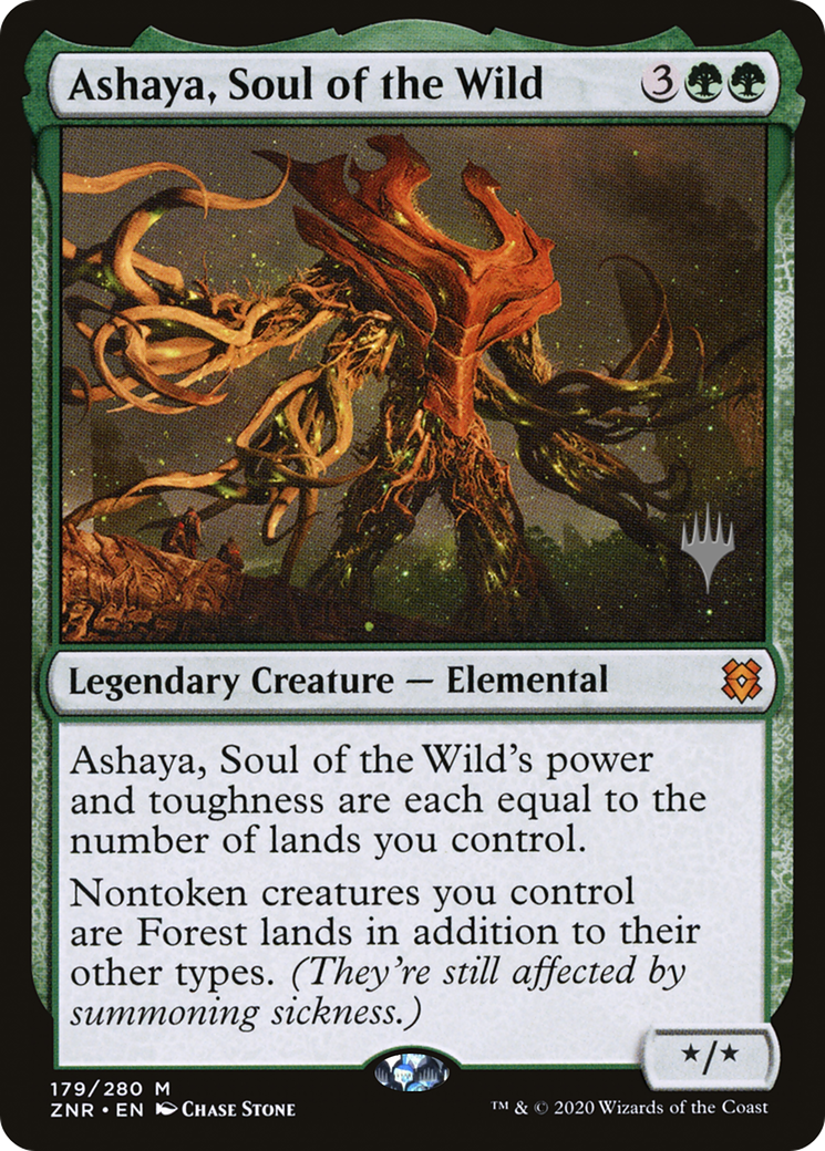 Ashaya, Soul of the Wild (PPZNR-179) [Zendikar Rising Promos] Foil MTG Single Wizards of the Coast