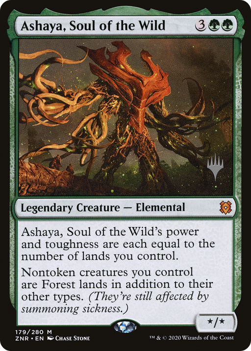 Ashaya, Soul of the Wild (PPZNR-179) [Zendikar Rising Promos] Foil MTG Single Wizards of the Coast