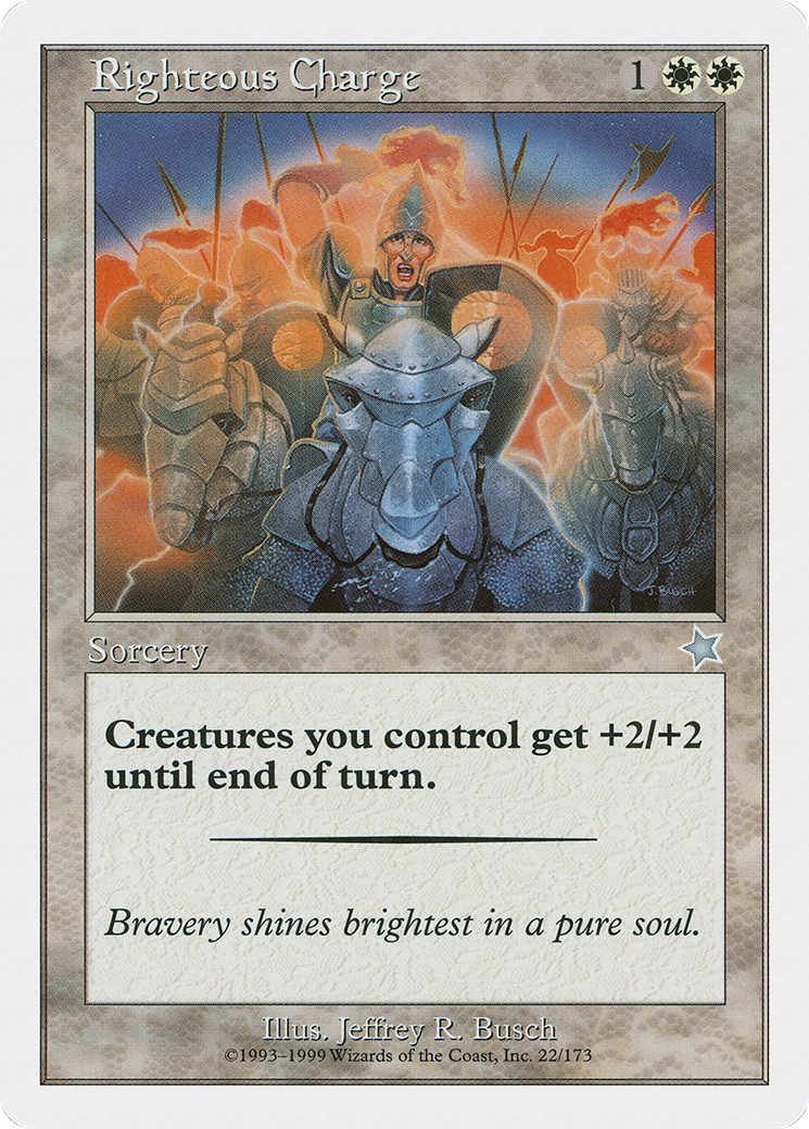 Righteous Charge (S99-022) [Misc] Starter 1999 MTG Single Wizards of the Coast