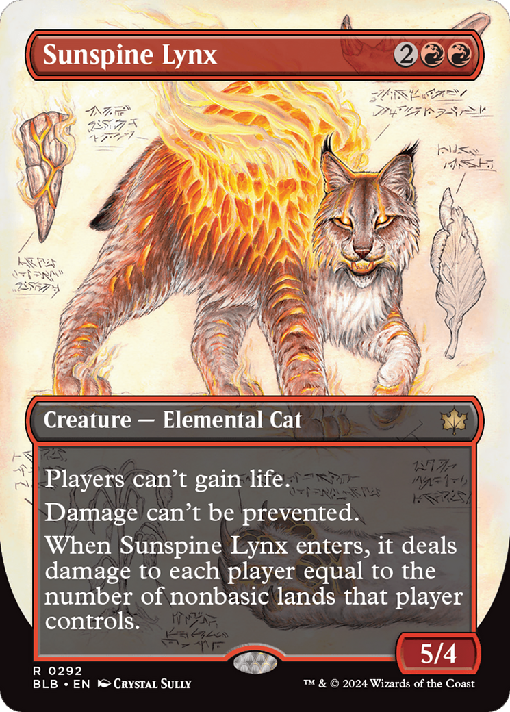 Sunspine Lynx (BLB-292) [Bloomburrow] (Showcase) (Borderless) MTG Single Wizards of the Coast