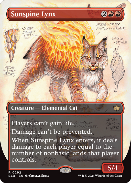 Sunspine Lynx (BLB-292) [Bloomburrow] (Showcase) (Borderless) MTG Single Wizards of the Coast