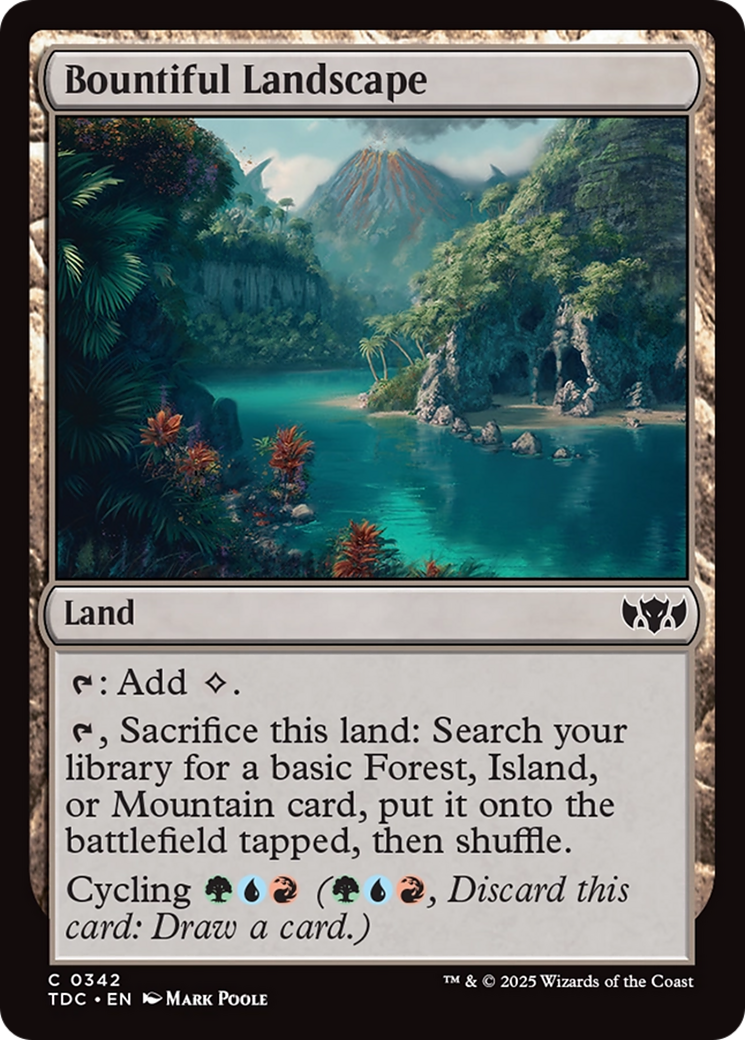 Bountiful Landscape (TDC-342) [Commander: Tarkir: Dragonstorm] MTG Single Wizards of the Coast