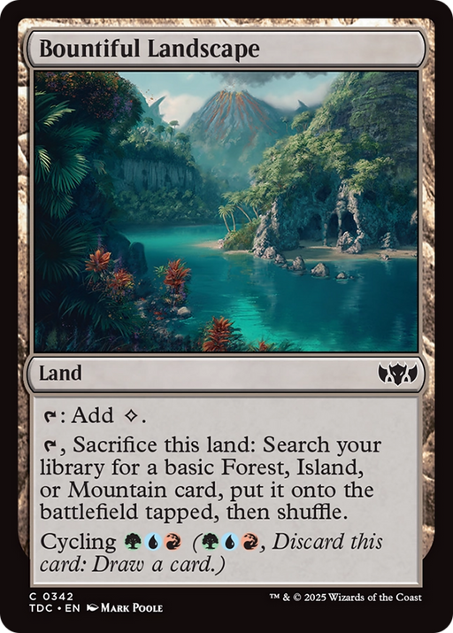Bountiful Landscape (TDC-342) [Commander: Tarkir: Dragonstorm] MTG Single Wizards of the Coast
