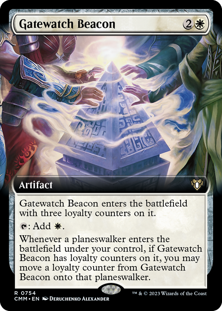 Gatewatch Beacon (CMM-754) [Commander Masters] (Extended Art) MTG Single Wizards of the Coast