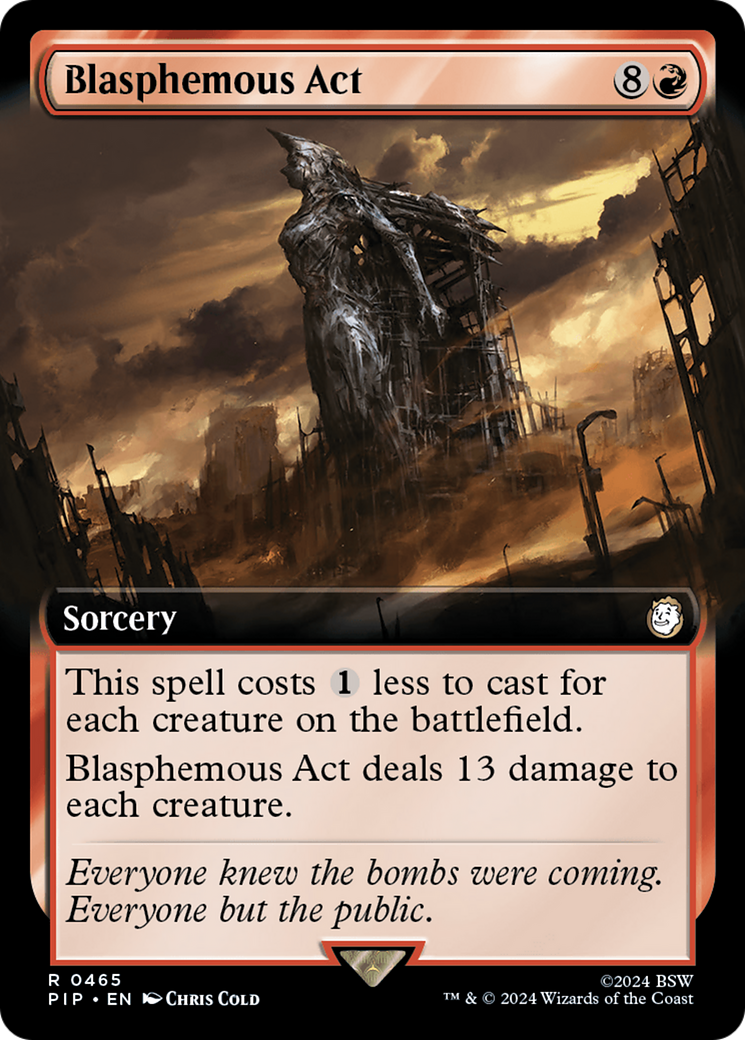 Blasphemous Act (PIP-465) [Fallout] (Extended Art) Foil MTG Single Wizards of the Coast