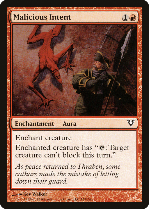 Malicious Intent (AVR-147) [Avacyn Restored] MTG Single Wizards of the Coast