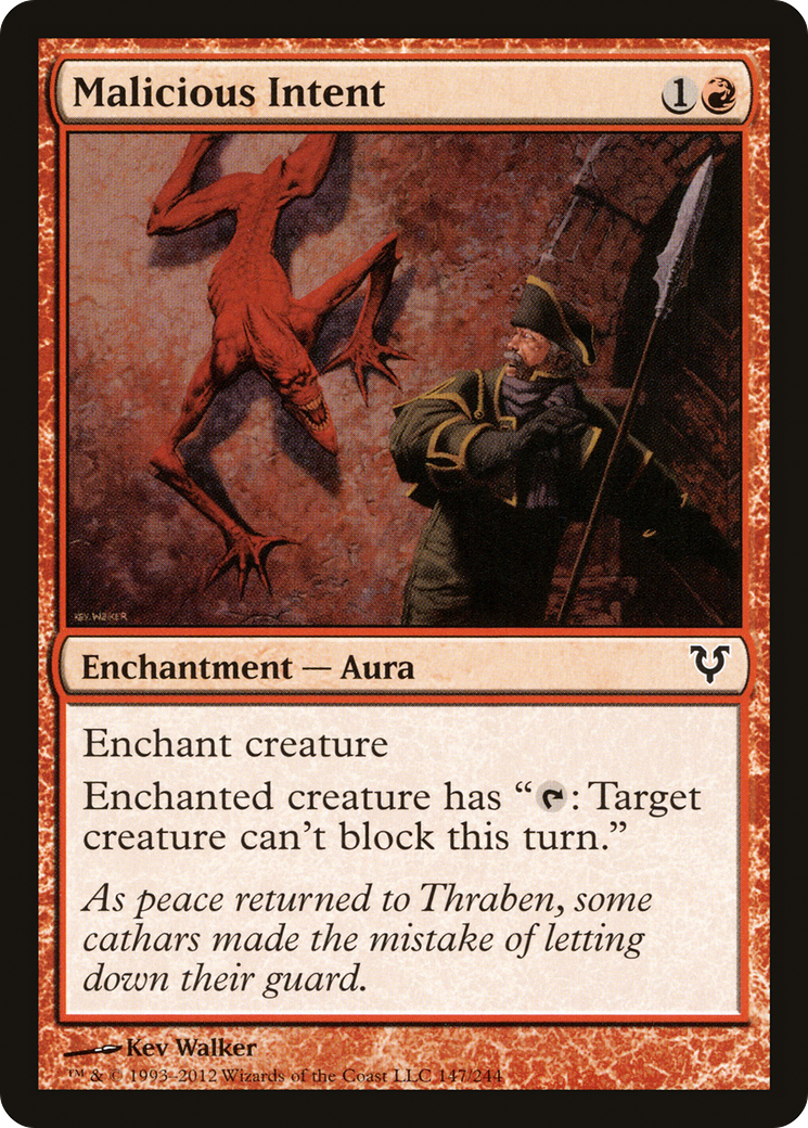 Malicious Intent (AVR-147) [Avacyn Restored] Foil MTG Single Wizards of the Coast