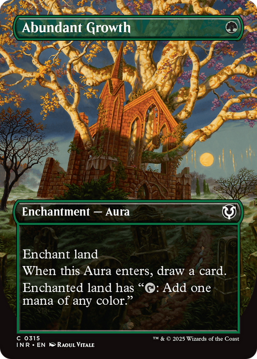 Abundant Growth (INR-315) [Innistrad Remastered] (Borderless) Foil MTG Single Wizards of the Coast