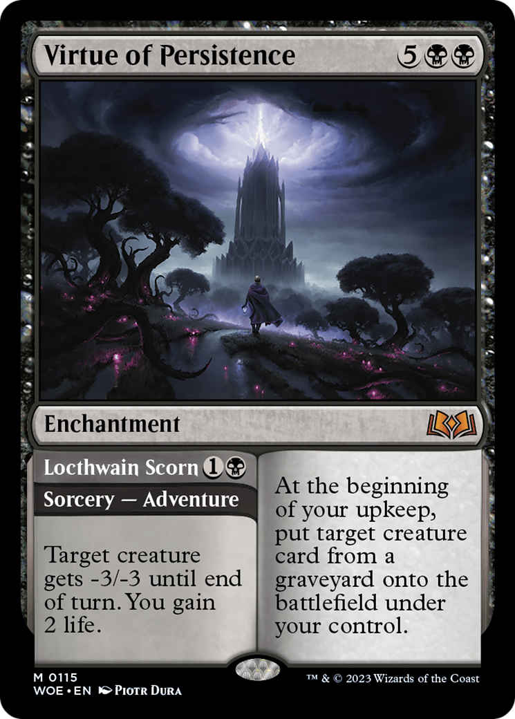 Virtue of Persistence // Locthwain Scorn [Wilds of Eldraine] MTG Single Magic: The Gathering