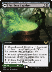 Pestilent Cauldron (STX-327) [Strixhaven: School of Mages] (Extended Art) Foil MTG Single Wizards of the Coast