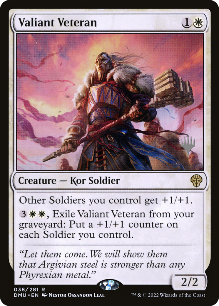 Valiant Veteran (PPDMU-038) [Dominaria United Promos] MTG Single Wizards of the Coast