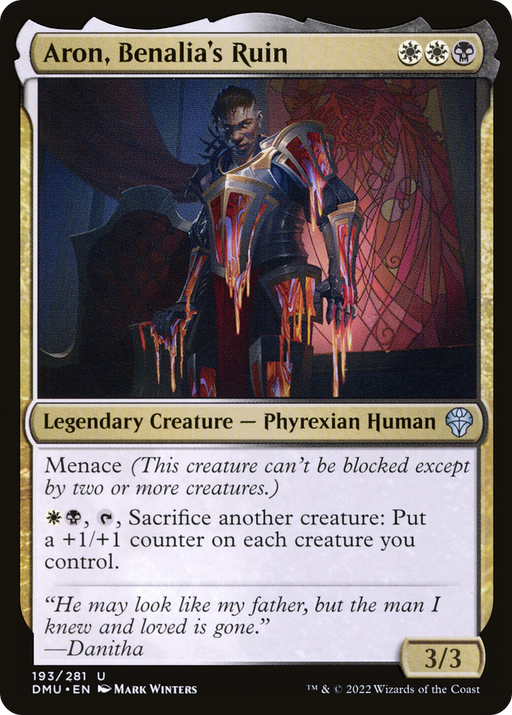 Aron, Benalia's Ruin (DMU-193) [Dominaria United] Foil MTG Single Wizards of the Coast
