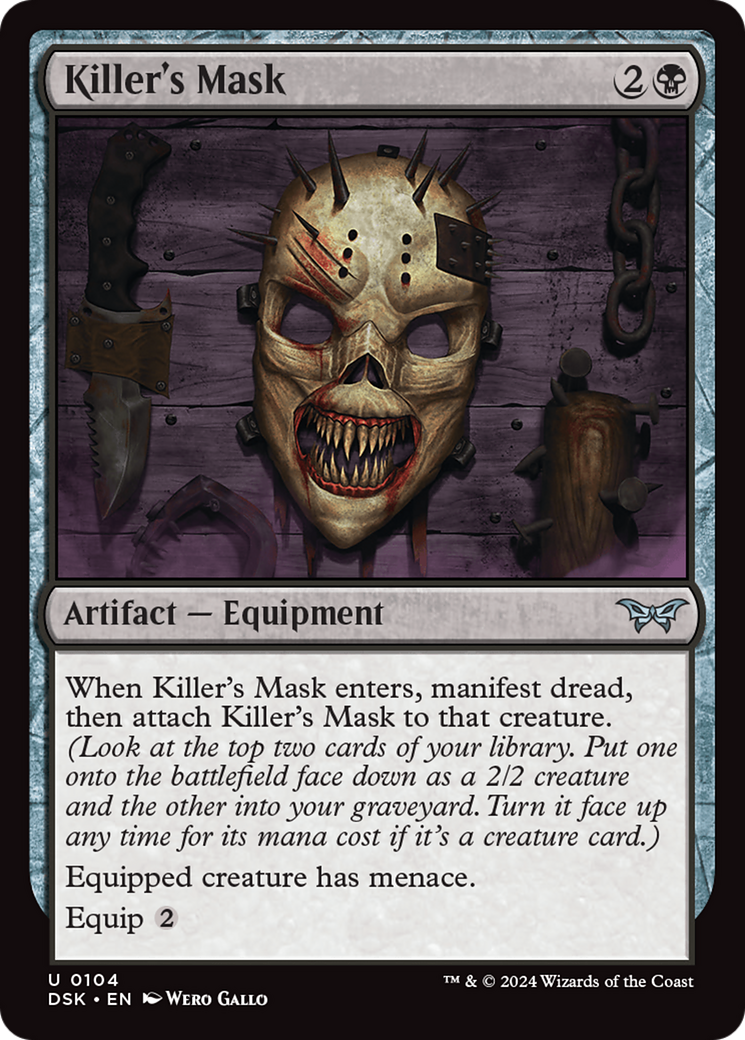 Killer's Mask (DSK-104) [Duskmourn: House of Horror] MTG Single Wizards of the Coast