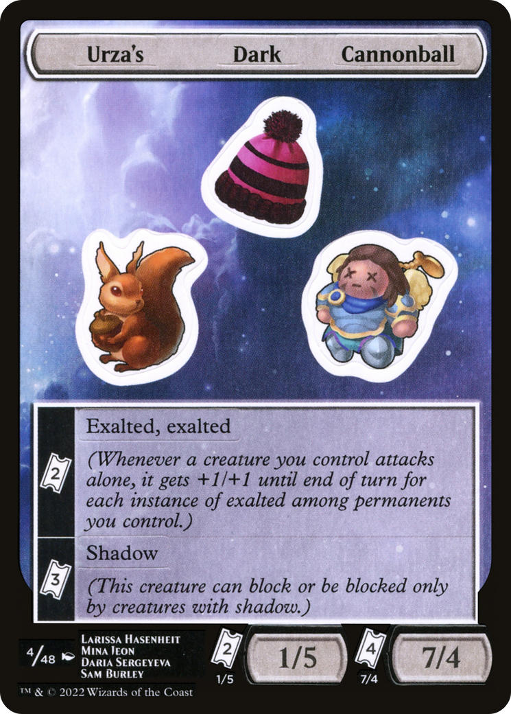 Urza's Dark Cannonball (UNF-004) [Tokens] Unfinity Sticker Sheets MTG Single Wizards of the Coast