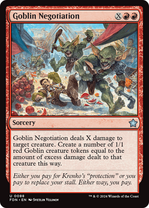 Goblin Negotiation (FDN-088) [Foundations] Foil MTG Single Wizards of the Coast