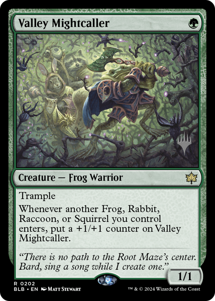 Valley Mightcaller (PPBLB-202) [Bloomburrow Promos] MTG Single Wizards of the Coast
