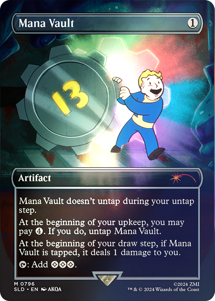 Mana Vault (Rainbow Foil) (SLD-796) [Secret Lair] Drop (Borderless) Foil MTG Single Wizards of the Coast