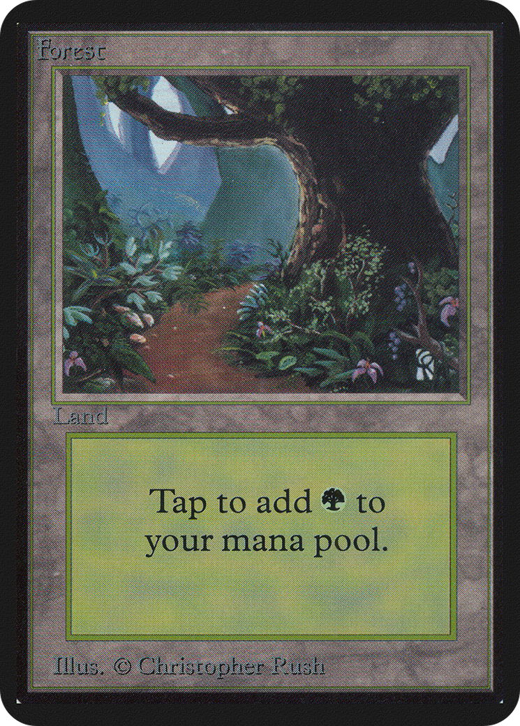 Forest (LEA-295) [Oldschool] Limited Edition Alpha MTG Single Wizards of the Coast