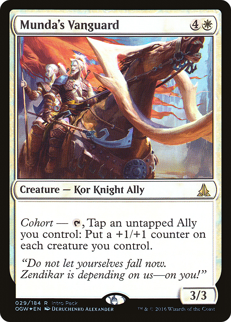 Munda's Vanguard (UMP-029) [Oath of the Gatewatch Promos] Foil MTG Single Wizards of the Coast