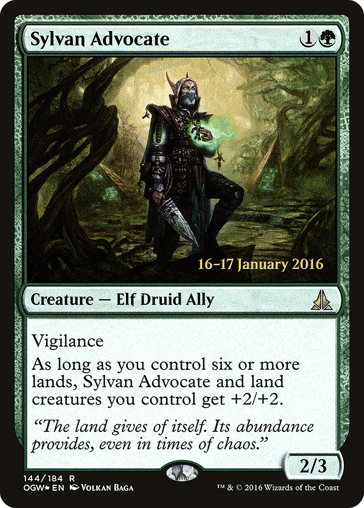 Sylvan Advocate (PRE-144) [Oath of the Gatewatch Promos] Foil MTG Single Wizards of the Coast