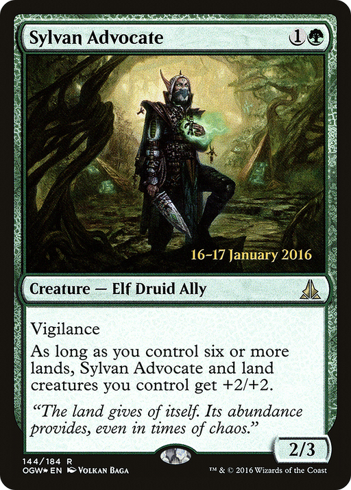 Sylvan Advocate (PRE-144) [Oath of the Gatewatch Promos] Foil MTG Single Wizards of the Coast