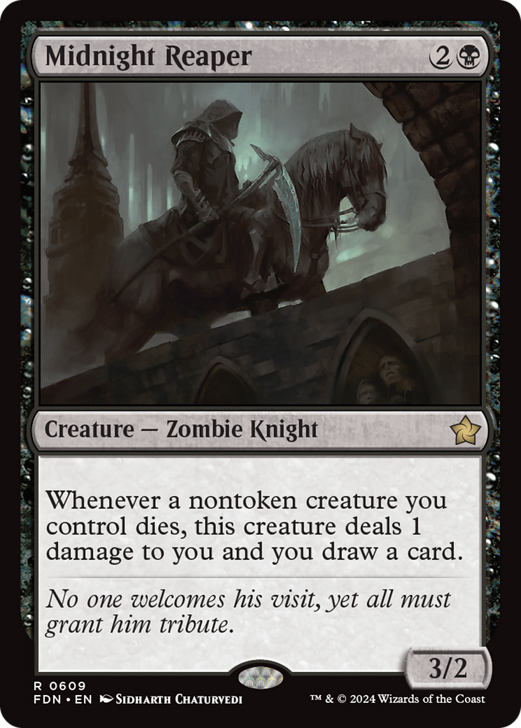 Midnight Reaper (FDN-609) [Foundations] Foil MTG Single Wizards of the Coast