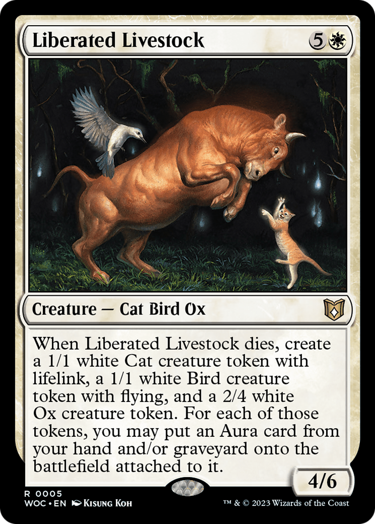Liberated Livestock (WOC-005) [Wilds of Eldraine Commander] MTG Single Wizards of the Coast